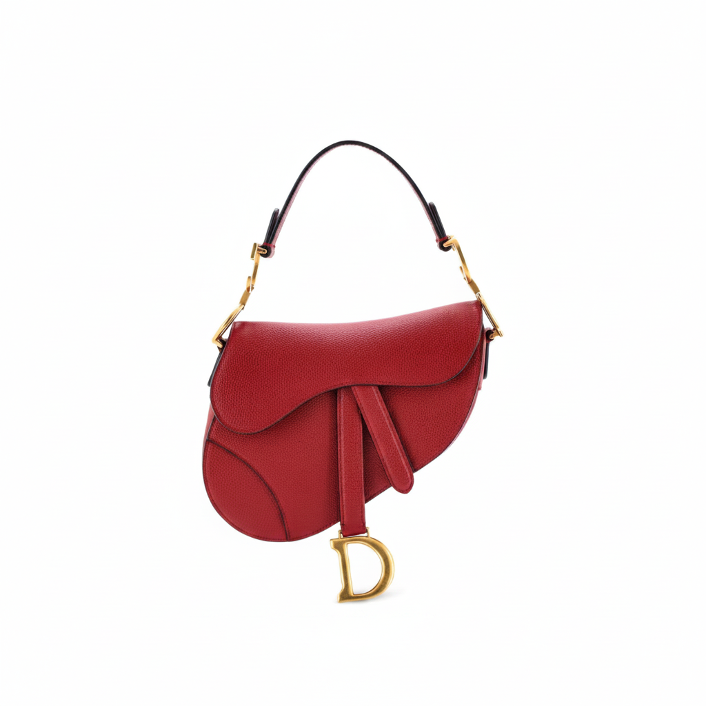 Dior Saddle Bag "Rouge / Red / Gold"