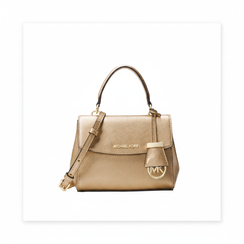 Michael Kors Ava Extra-Small Satchel "Pale Gold / Gold"