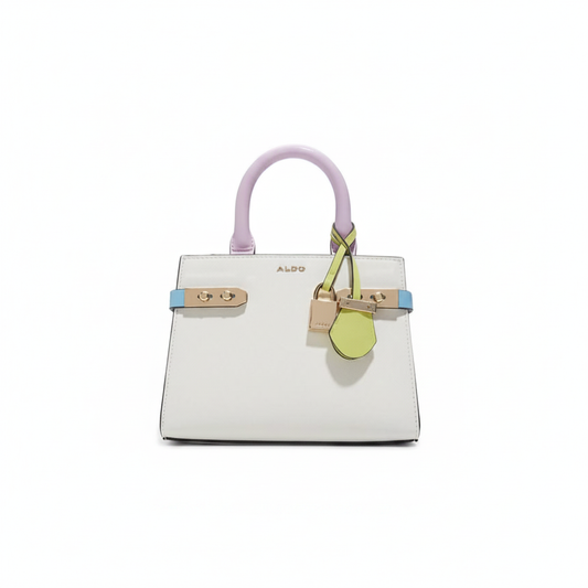 Aldo Naomie Mini Satchel "White / Pastel Multi / Gold"