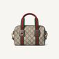 Gucci GG Supreme Mini Boston Bag Web Handles