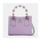 Gucci Diana Mini Tote Bag in Lilac Leather with Lucite Bamboo Handles and Gold GG Hardware
