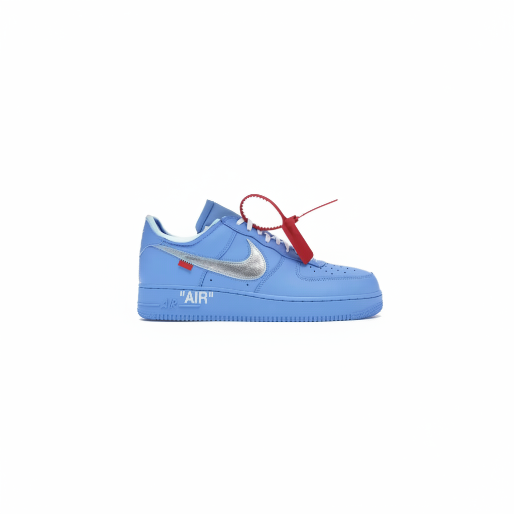 Off-White x Nike Air Force 1 Low 'MCA Chicago' (University Blue / Silver)