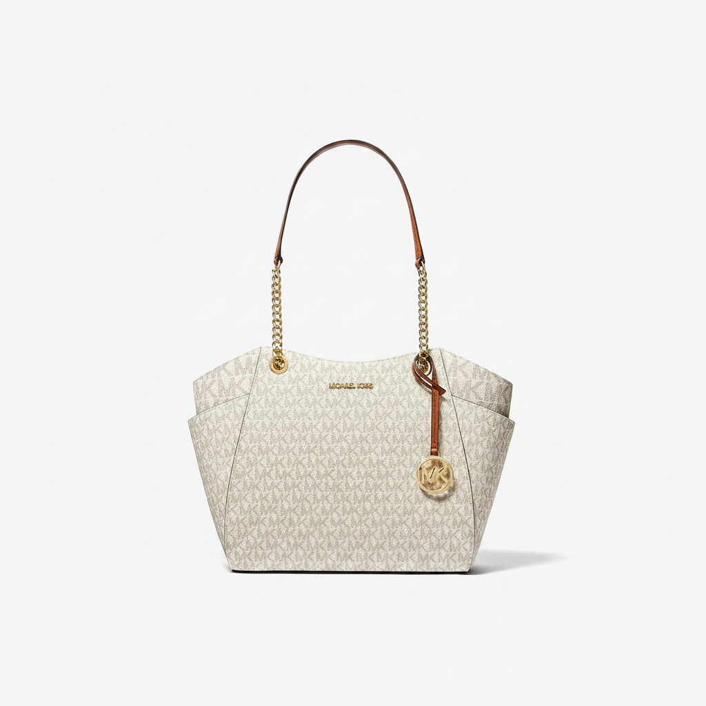 Michael Kors Jet Set Large Chain Tote Vanilla
