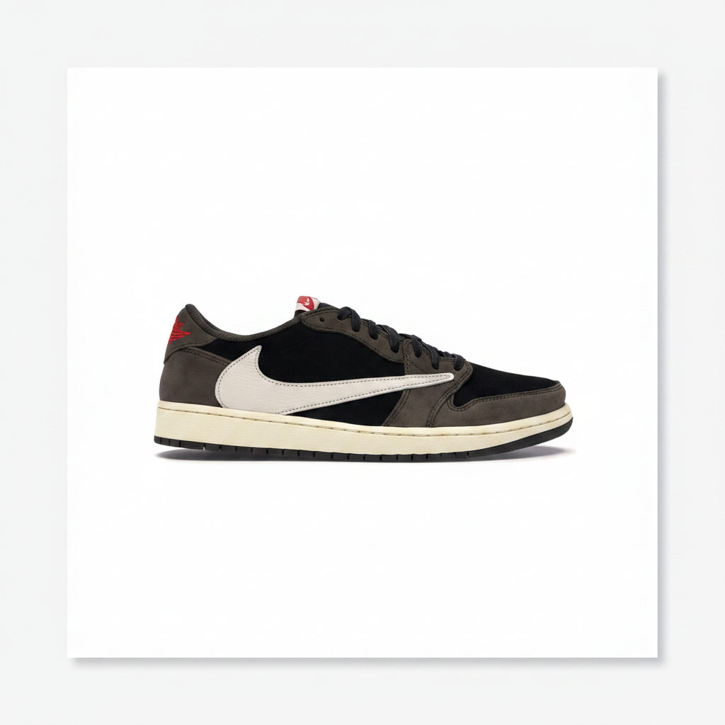 Travis Scott x Air Jordan 1 Low OG SP Dark Mocha lateral view
