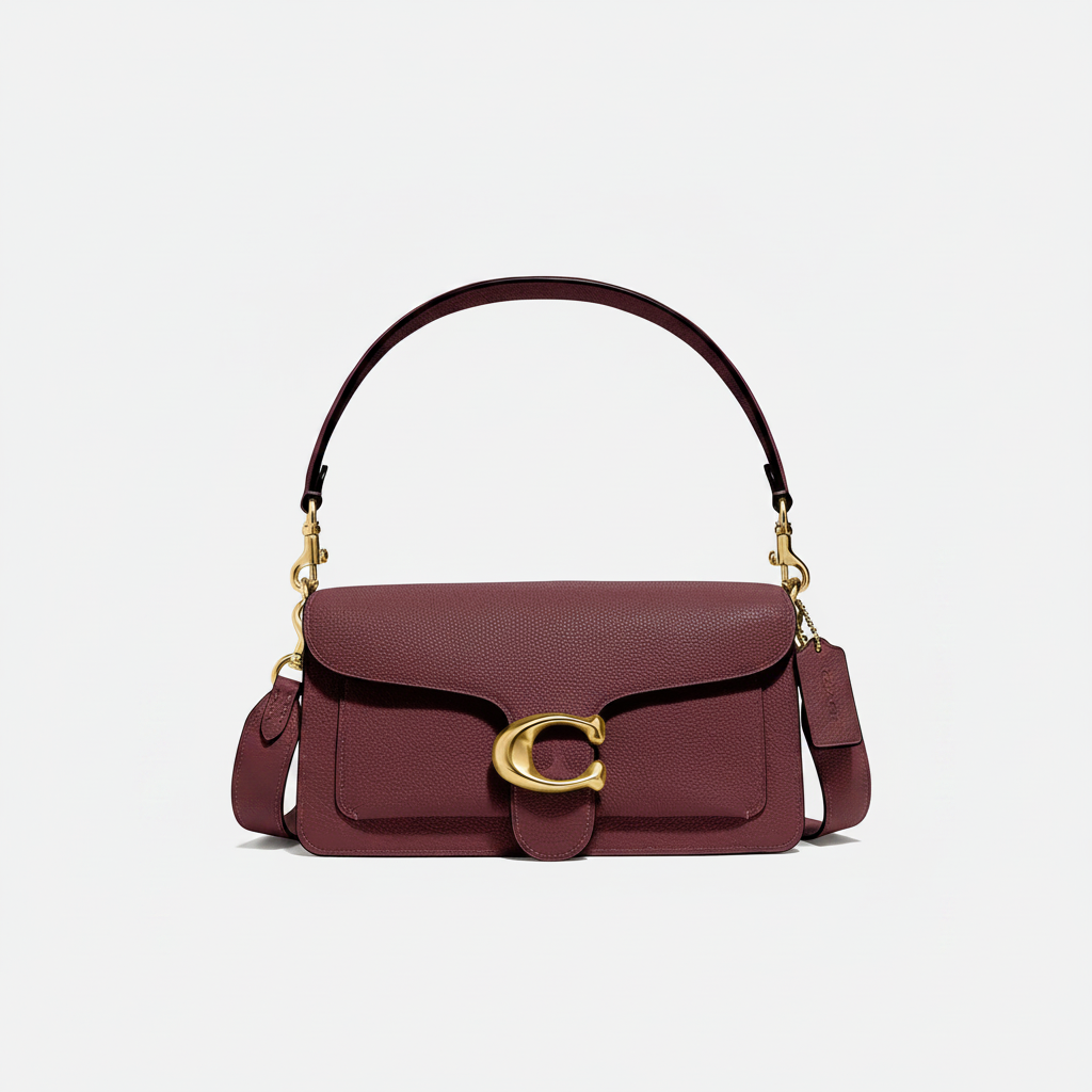 Coach Tabby Shoulder Bag 26 "Wine / Brass