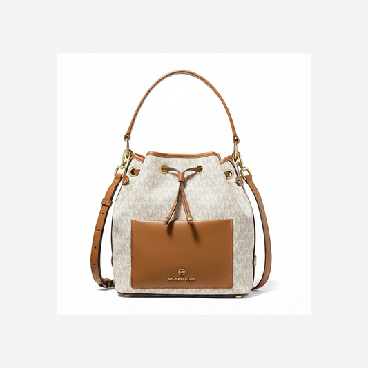 Michael Kors Marilyn Medium Satchel Brown MK Monogram