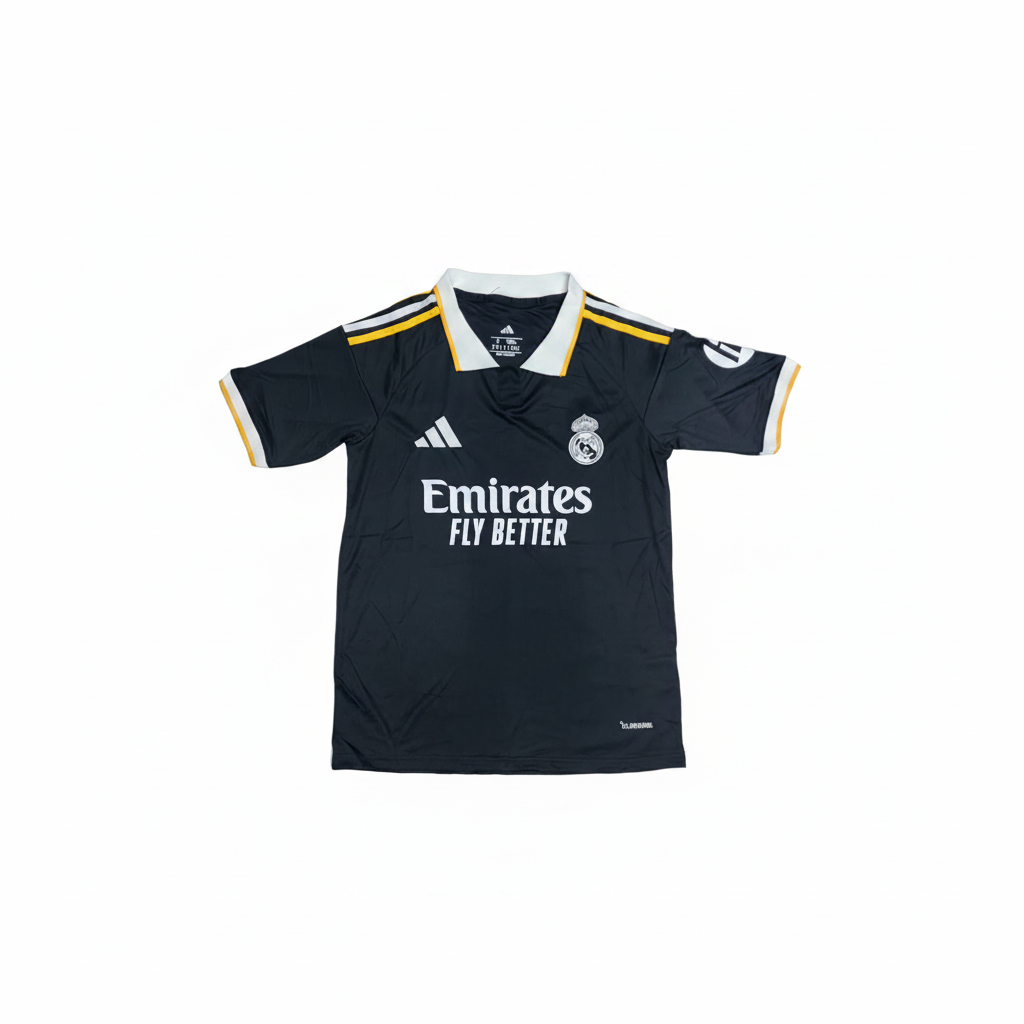 Real Madrid Away Jersey 2023-24 | Adidas | Black | Emirates