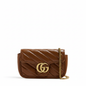 Gucci GG Marmont Super Mini Bag Brown MatelassÃ©