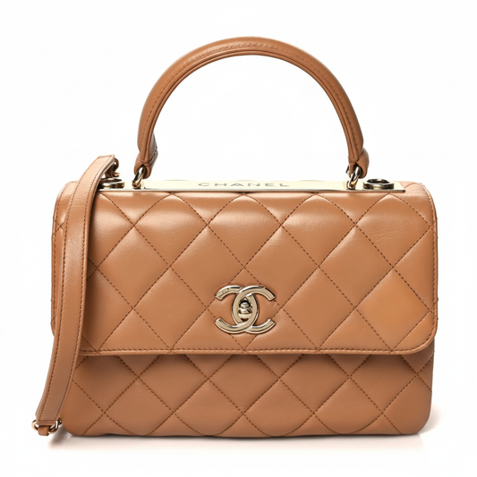 Chanel Trendy CC Small Top Handle "Caramel / Lambskin / Gold"