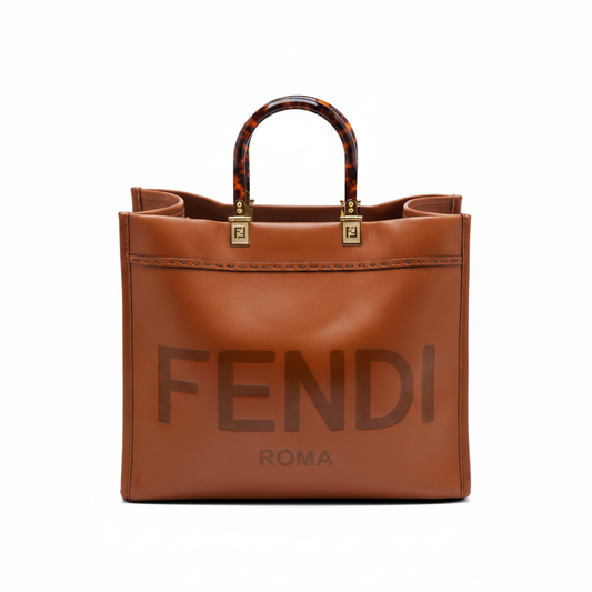 Fendi Sunshine Medium Tote – Cognac Leather