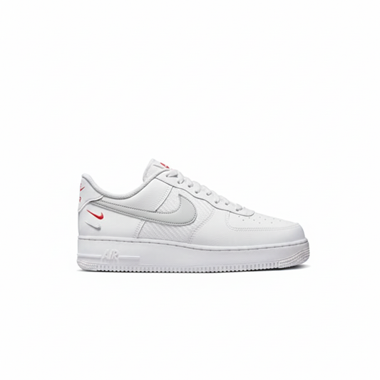 Nike Air Force 1 Low '07 LV8 'White / Cut-Out Swoosh / University Red'