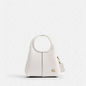 Coach Lana Bucket Bag in Chalk White Pebble Leather with Gold Hardware and Ring Handle