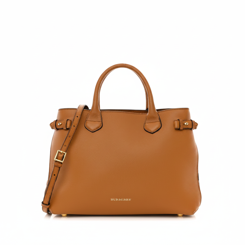 Burberry Banner Medium Tote "Tan / Gold"