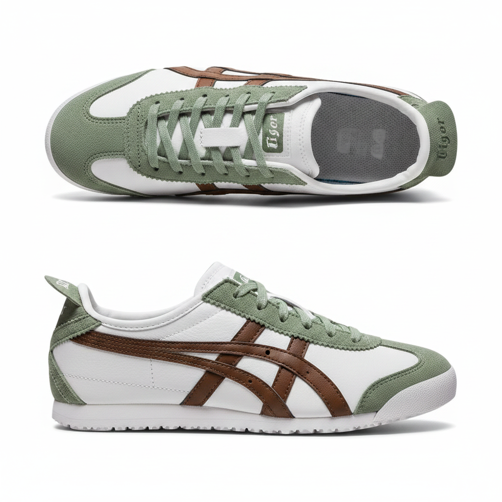 Onitsuka Tiger Mexico 66 White Sage Green Brown - Product Shot