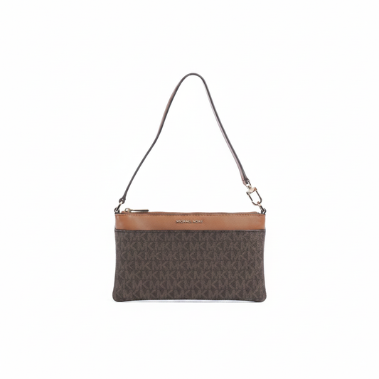 Michael Kors Crossbody Pochette Brown Acorn MK Signature