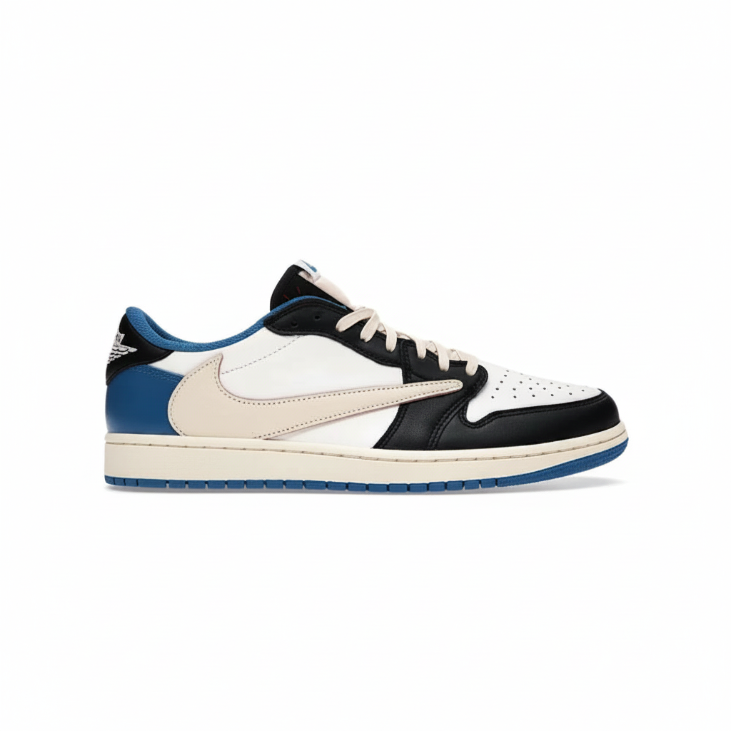 Fragment Design x Travis Scott x Air Jordan 1 Low OG Military Blue