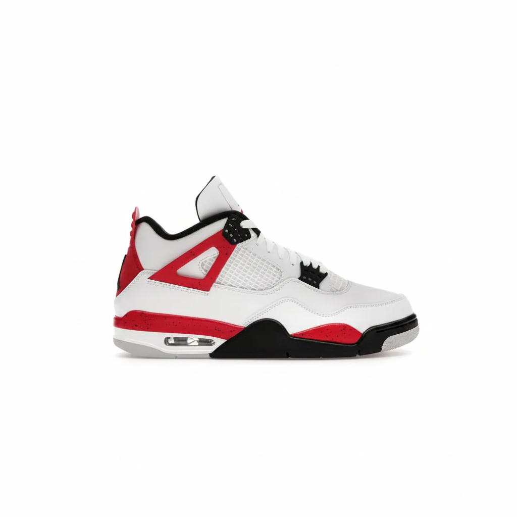Air Jordan 4 Retro 'Red Cement' (White / Fire Red / Black / Cement Grey)