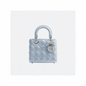 Dior Lady Dior Mini Bag in Powder Blue Patent Cannage Leather with Silver Hardware and CD Charm
