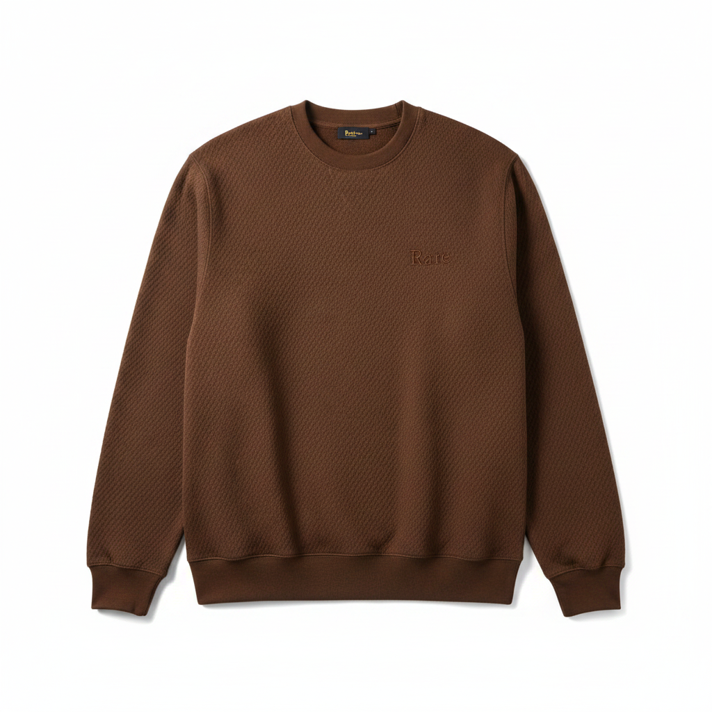 Rare Rabbit Embroidered Textured Knit Sweatshirt