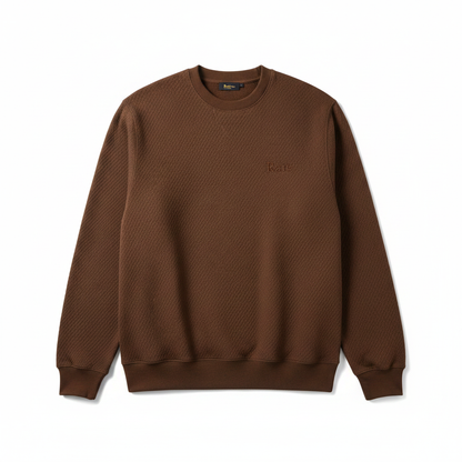 Rare Rabbit Embroidered Textured Knit Sweatshirt
