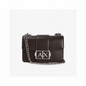 A|X Armani Exchange AX Buckle Chain Shoulder Bag in Dark Brown â€“ Silver Hardware