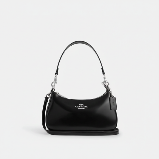Coach Teri Shoulder Bag "Black / Silver"
