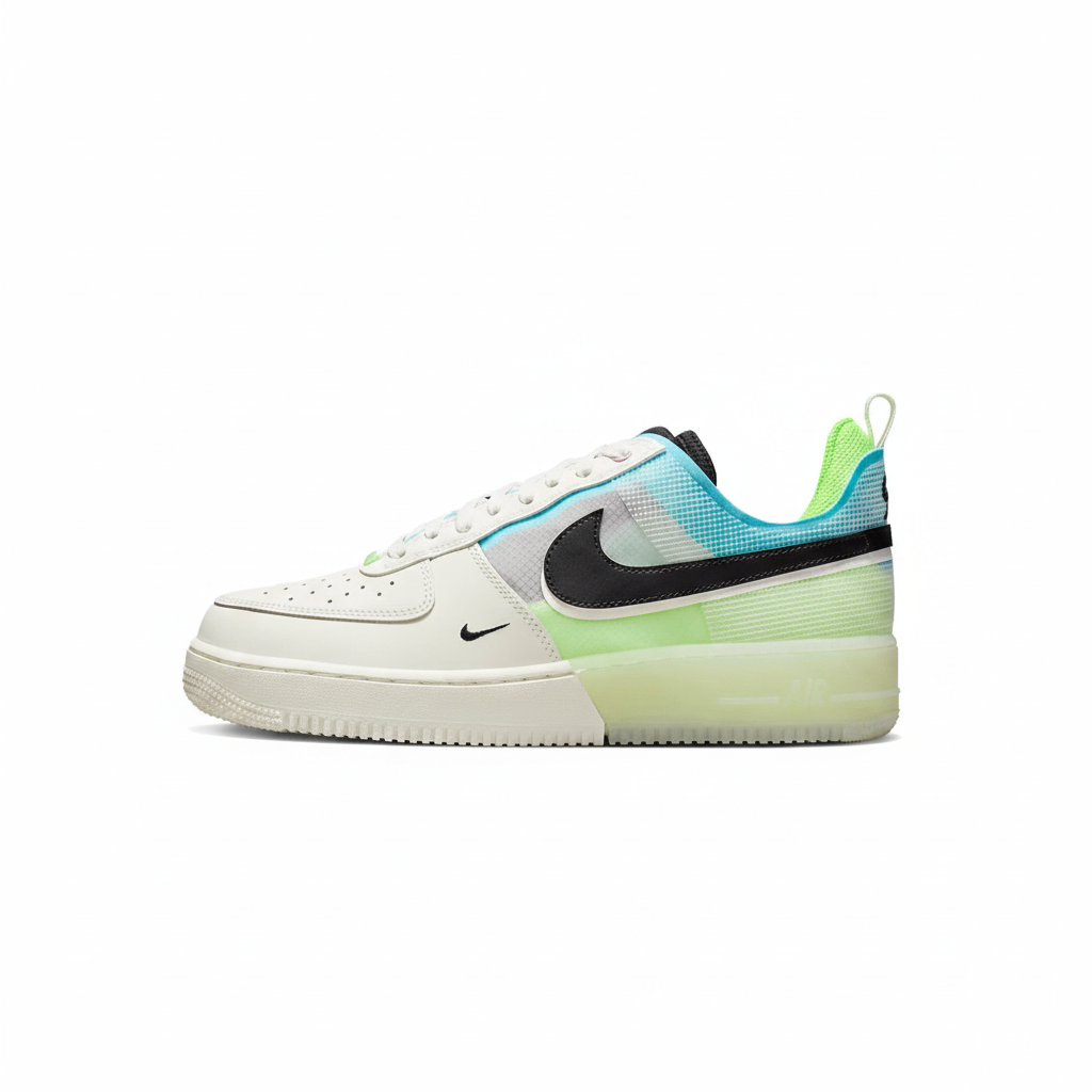 Nike Air Force 1 React "Sail / Black / Volt / Blue"
