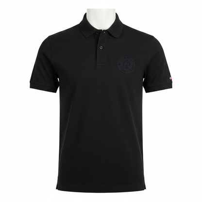 Tommy Hilfiger Men's TH Monogram Crest Custom Fit Polo Shirt