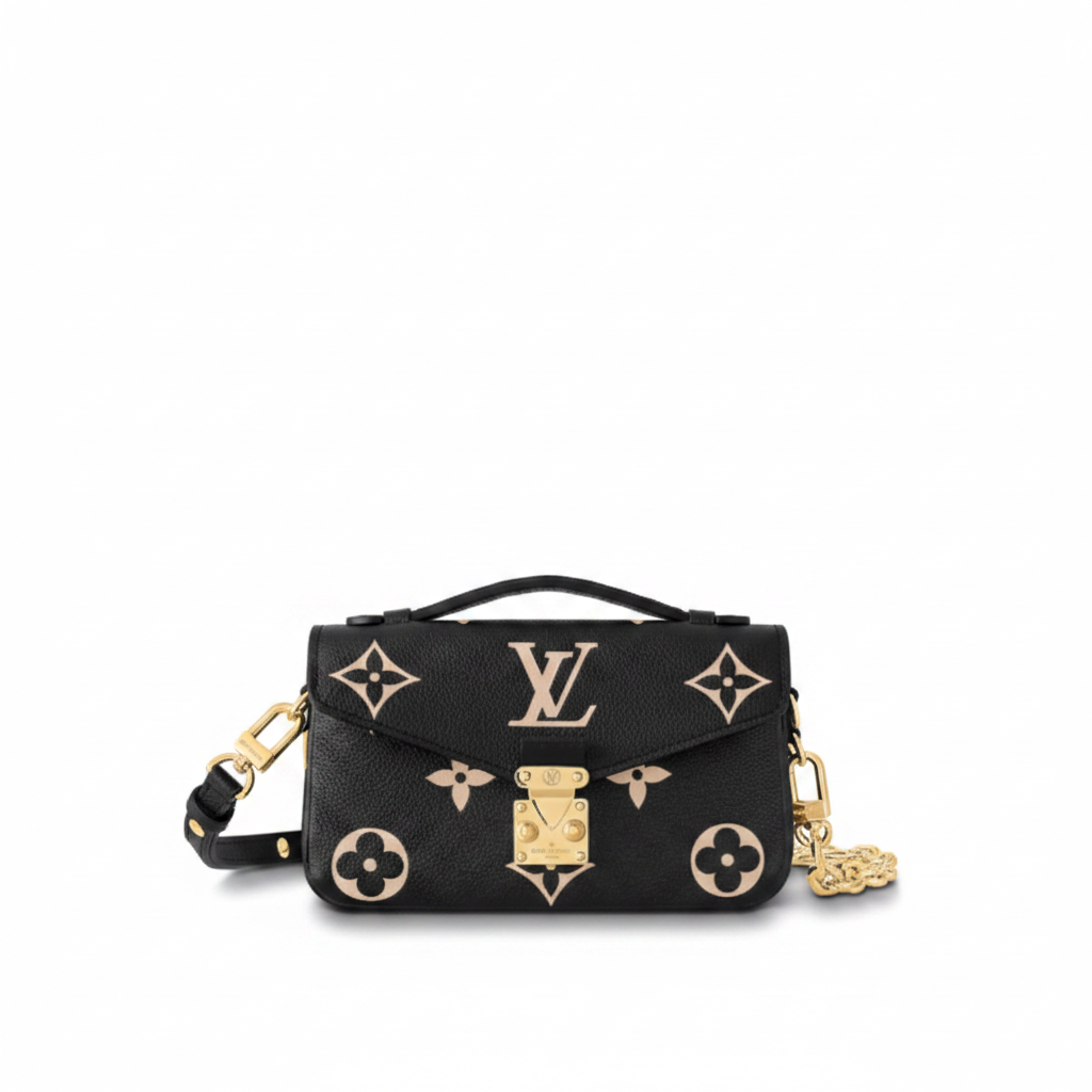 Louis Vuitton Pochette Métis East West "Noir / Crème / Gold"