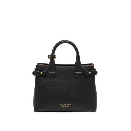 Burberry Banner Medium Tote "Black / Gold"