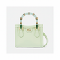 Gucci Diana Mini Tote Bag in Mint Green Leather with Lucite Bamboo Handles and Gold GG Hardware